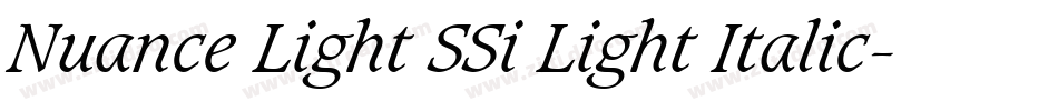 Nuance Light SSi Light Italic字体转换